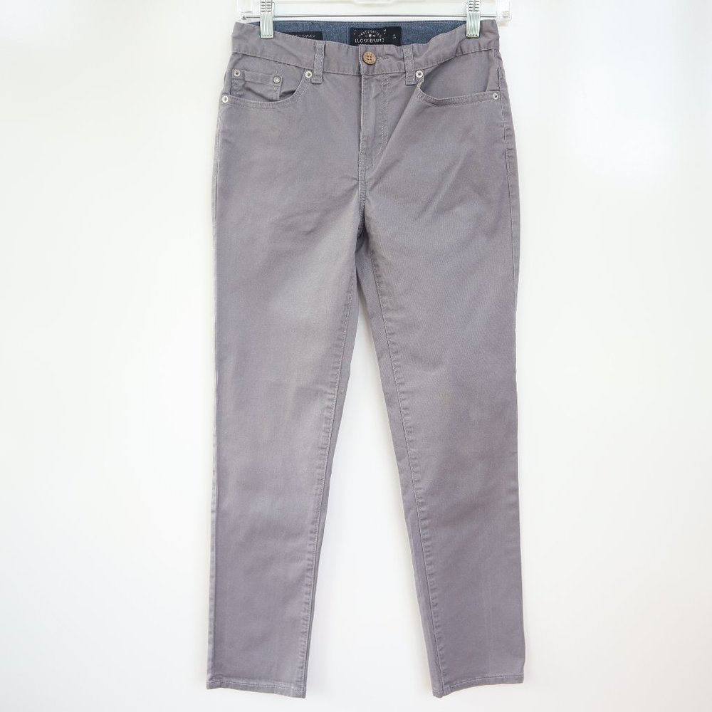 LUCKY BRAND Skinny 5 Pocket Grey Twill  Pants Size 14 Big Boys